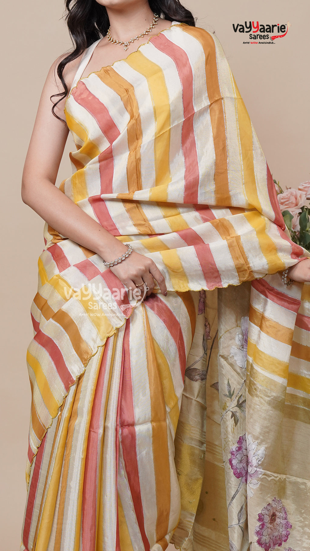Tissue Fancy Saree for Festivals