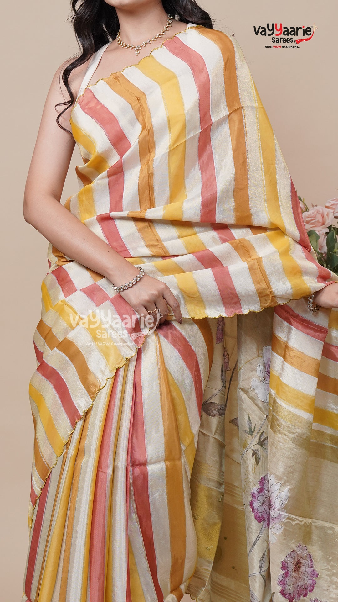 Tissue Fancy Saree for Festivals