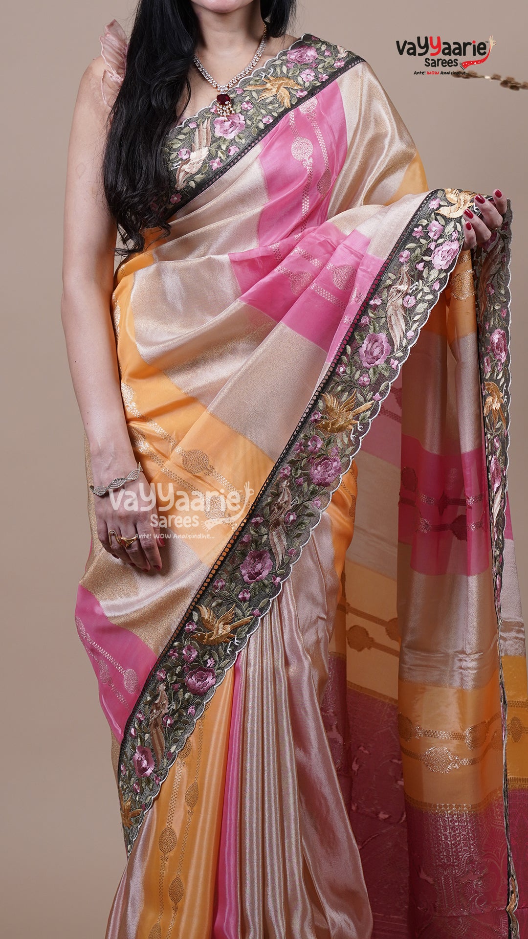 Multi Colour Tissue Fancy Saree for Everyday Elegance