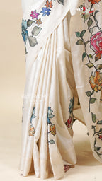 Fancy Multicolour Tusser Saree for Women