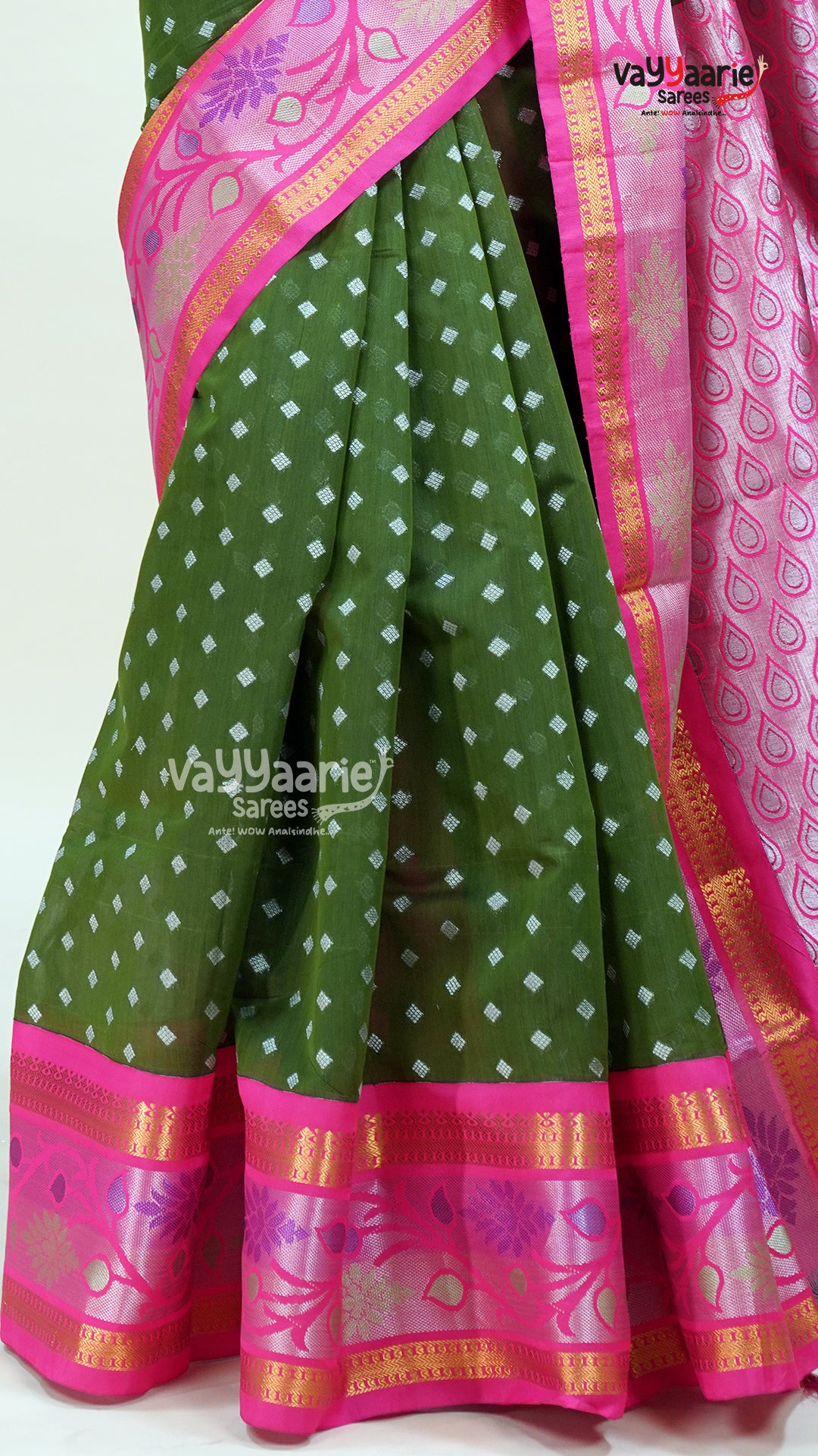 Mehendi Green Kuppadam Saree for Elegant Occasions