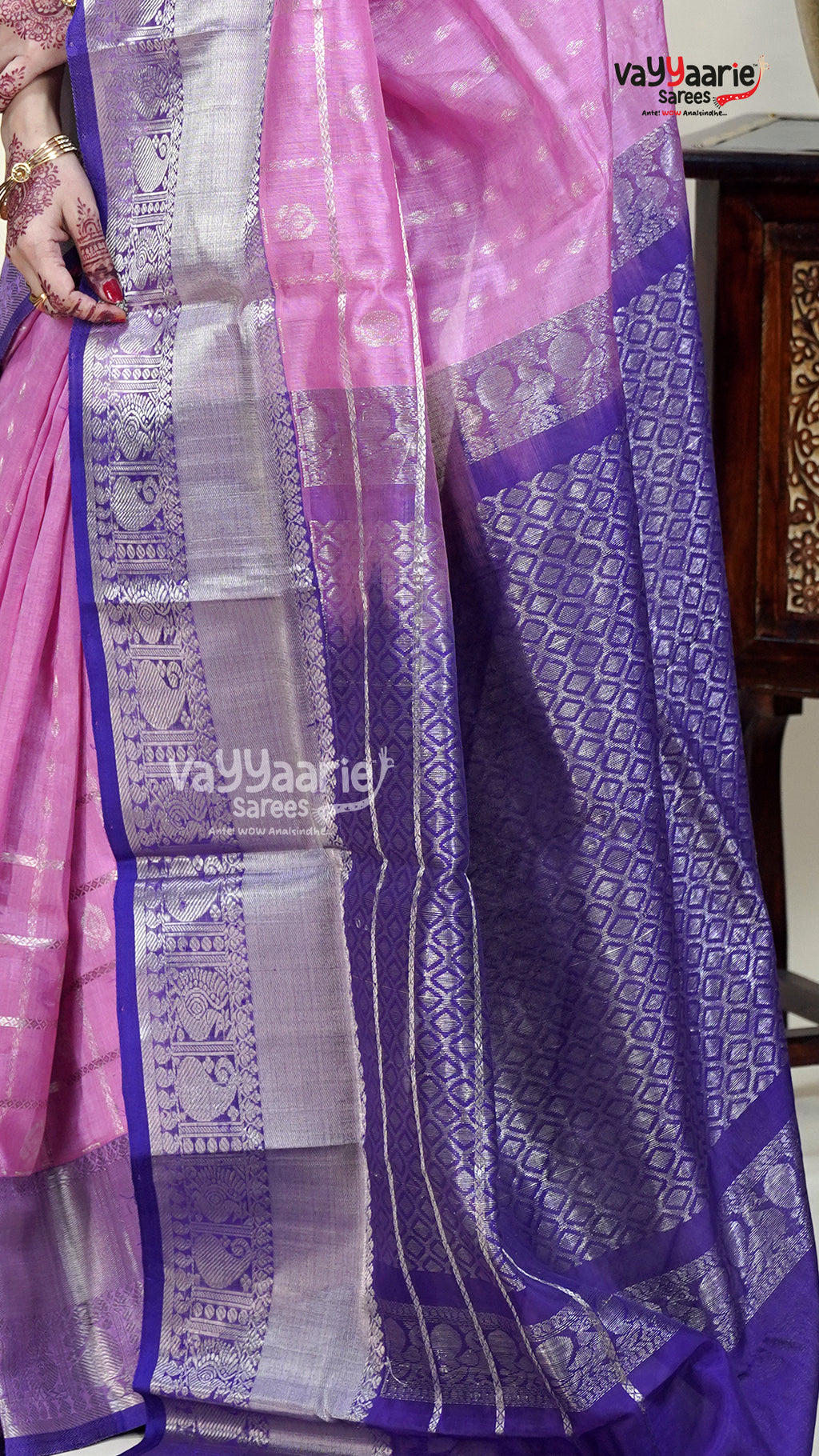 Light Pink Kuppadam Saree for Graceful Wear