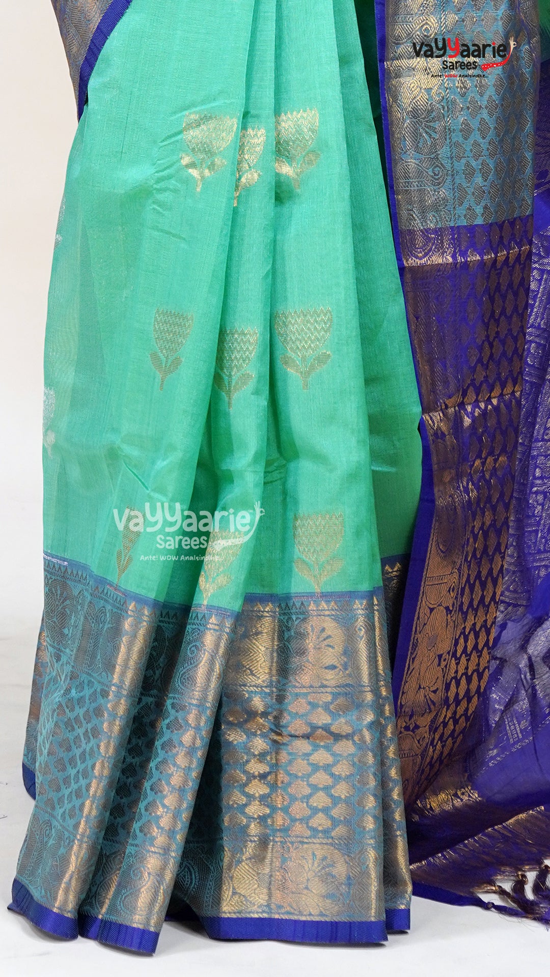 Sea Green Kuppadam Saree for Occasion Styling