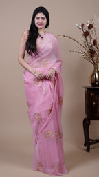 Pink Crush Fancy Saree for Family Functions