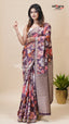 Wine Organza Fancy Saree for All Occasions