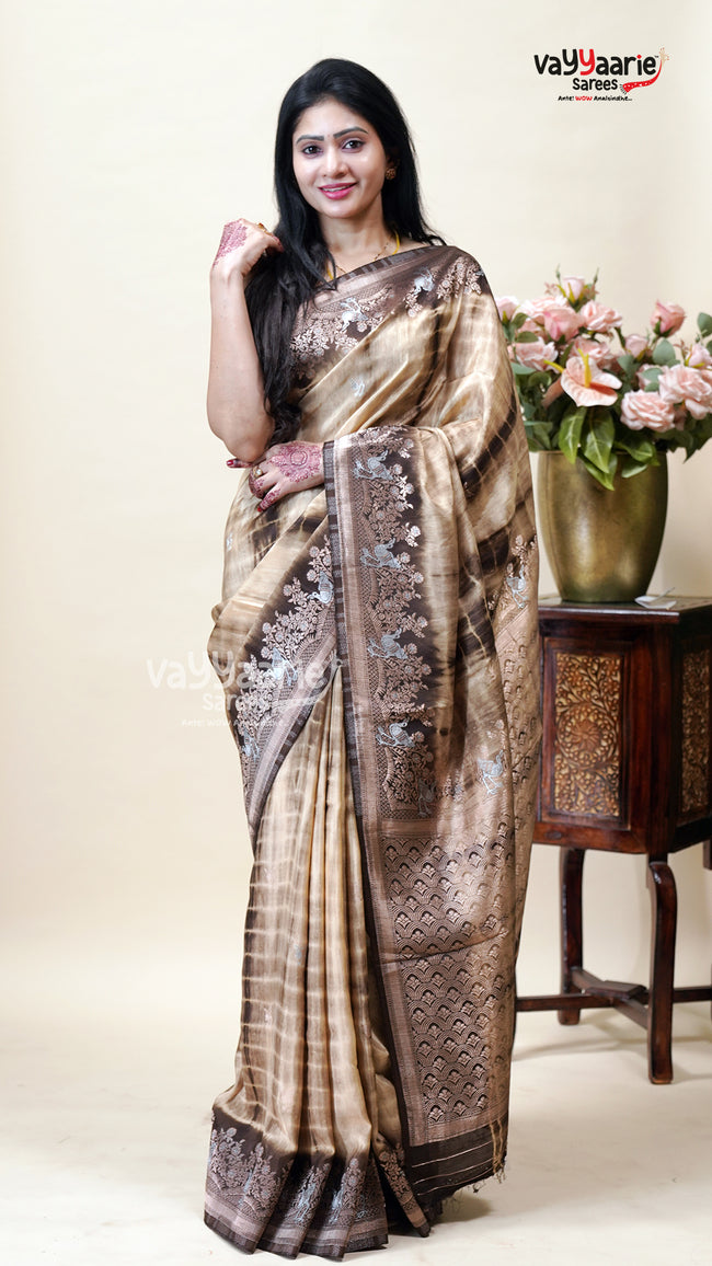 Multicolour Tissue Saree for Festive Moments Hover Image