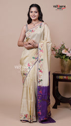 Cream Tissue Saree for Gifting