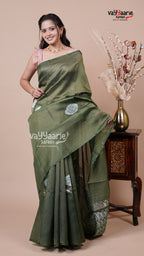 Green Tissue Saree for Wedding Looks
