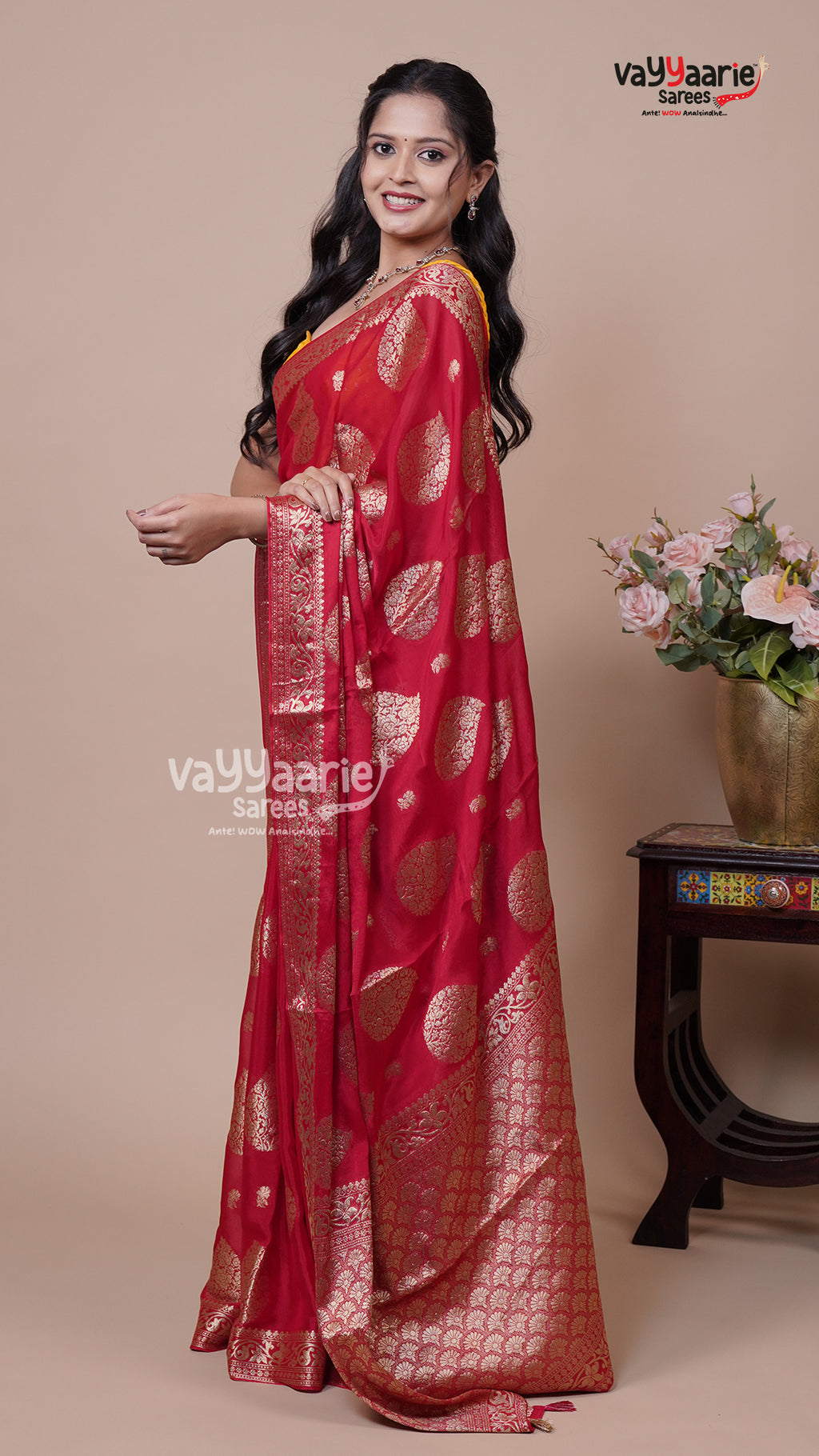 Colourful Banaras Mango Fancy Saree for Festive Wear