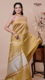 Mehendi Green Tissue Saree for Festive Wear