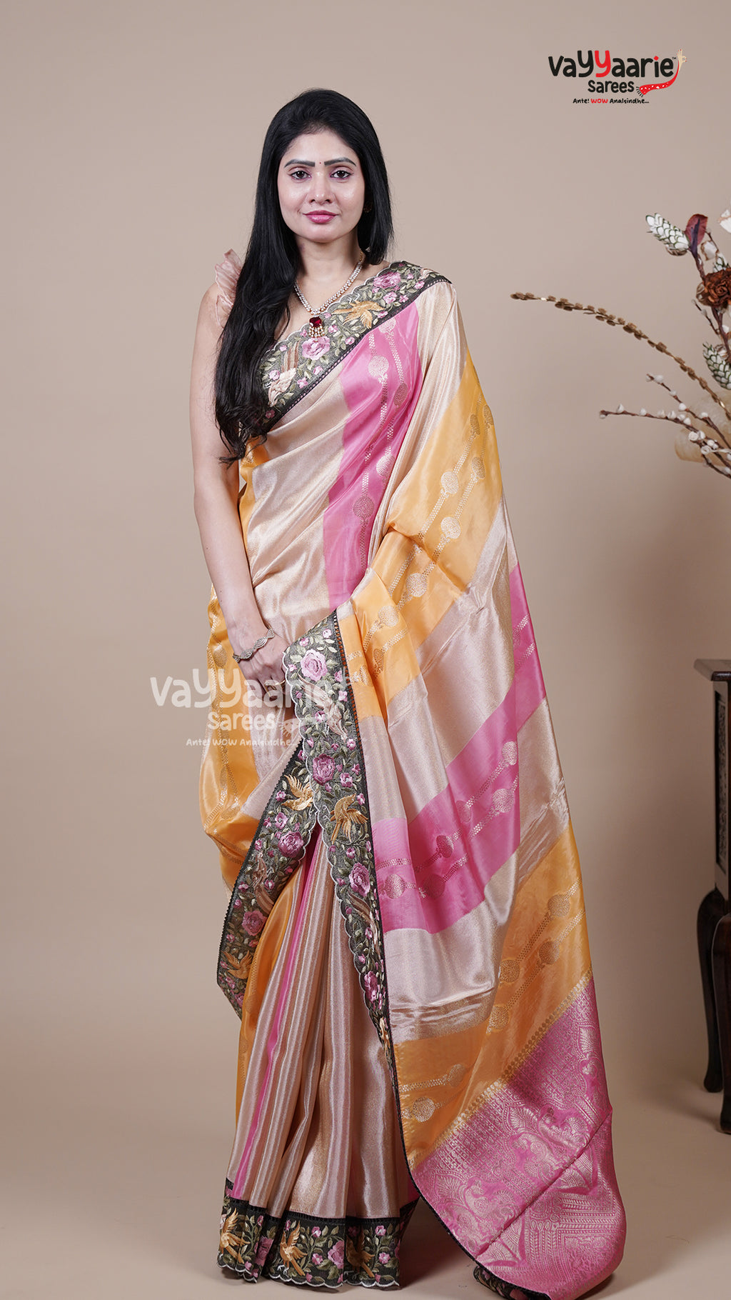 Multi Colour Tissue Fancy Saree for Everyday Elegance