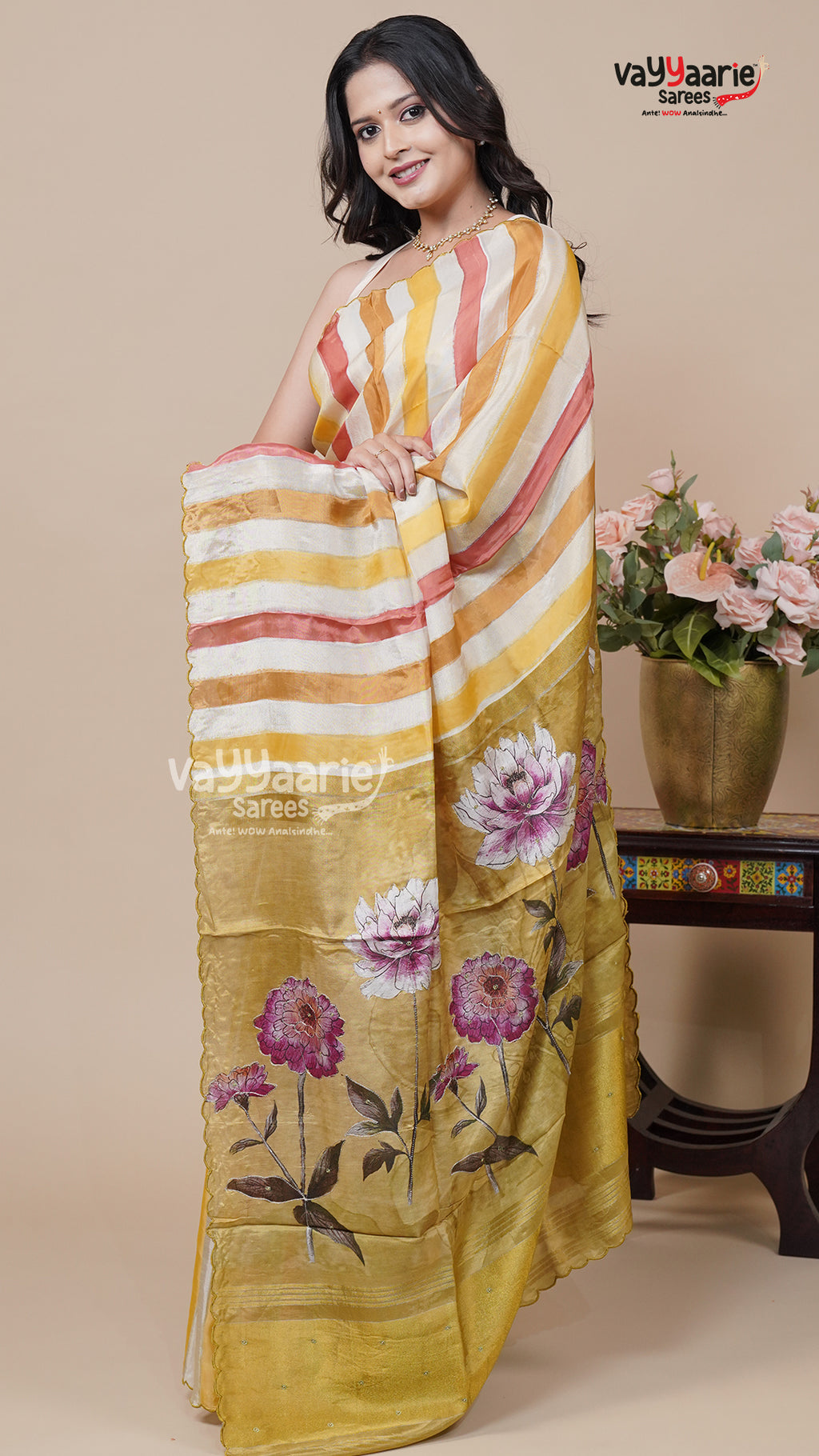 Tissue Fancy Saree for Festivals