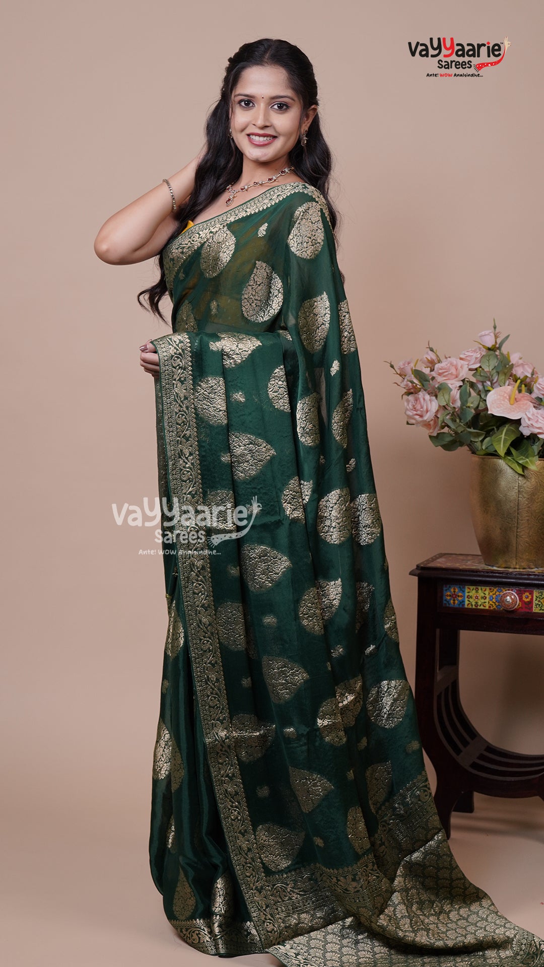 Banaras Banaras Mango Fancy Saree for Evening Functions