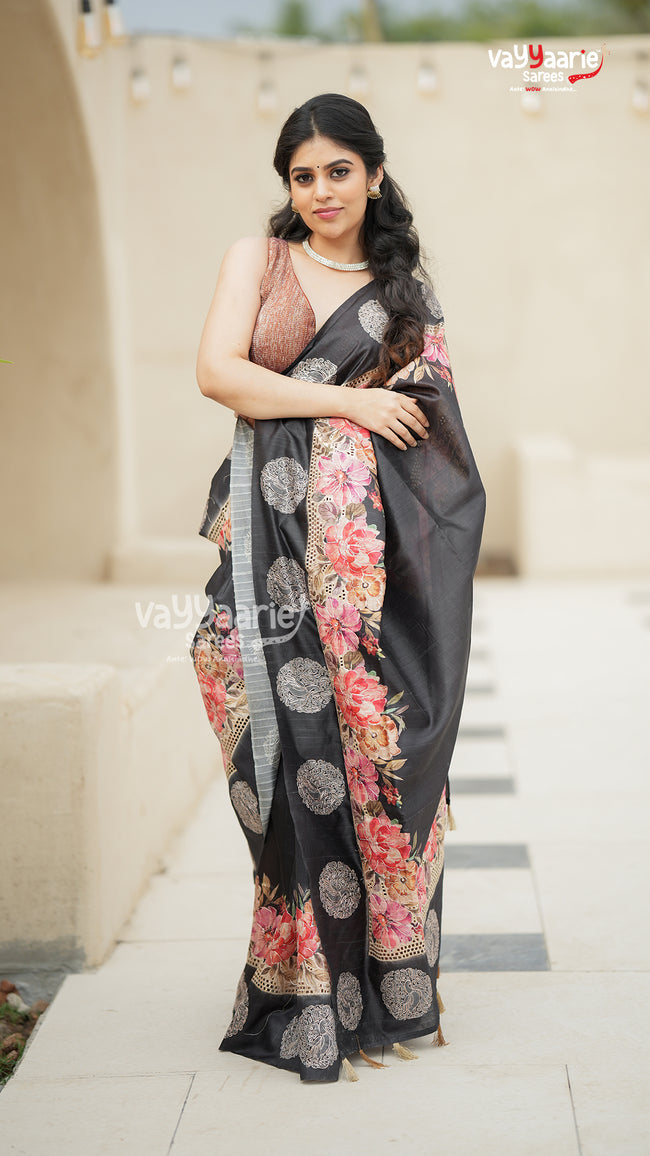 Multicolour Tusser Saree for Elegant Occasions Main Image