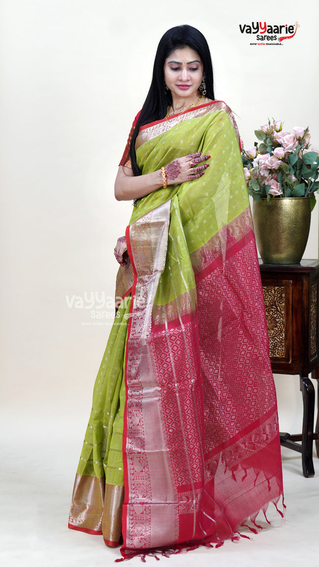 Mehendi Green Kuppadam Saree for Traditions Main Image