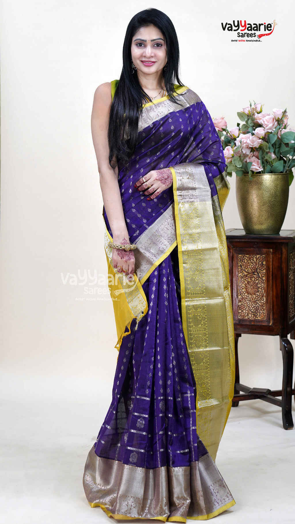 Violet Kuppadam Saree for Cultural Occasions
