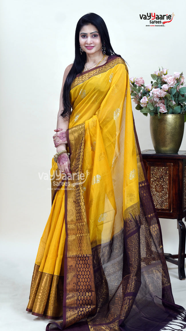 Gold Kuppadam Saree for Festive Celebrations Hover Image