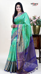 Sea Green Kuppadam Saree for Occasion Styling