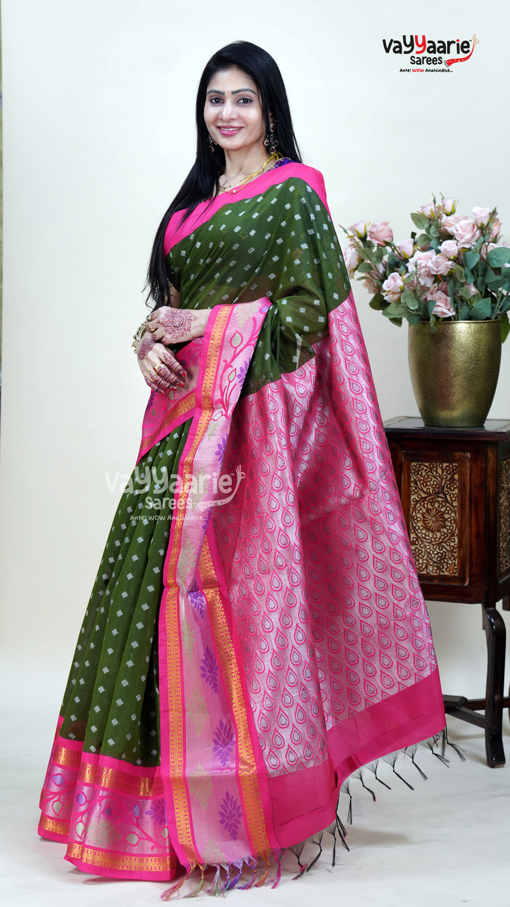Mehendi Green Kuppadam Saree for Elegant Occasions