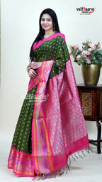 Mehendi Green Kuppadam Saree for Elegant Occasions