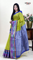Bright Green Kuppadam Saree for Cultural Looks