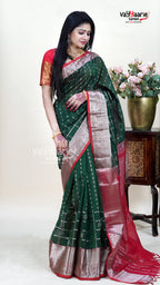 Green Kuppadam Handloom Saree for Festive Looks