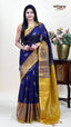 Navy Blue Kuppadam Saree for Occasion Wear