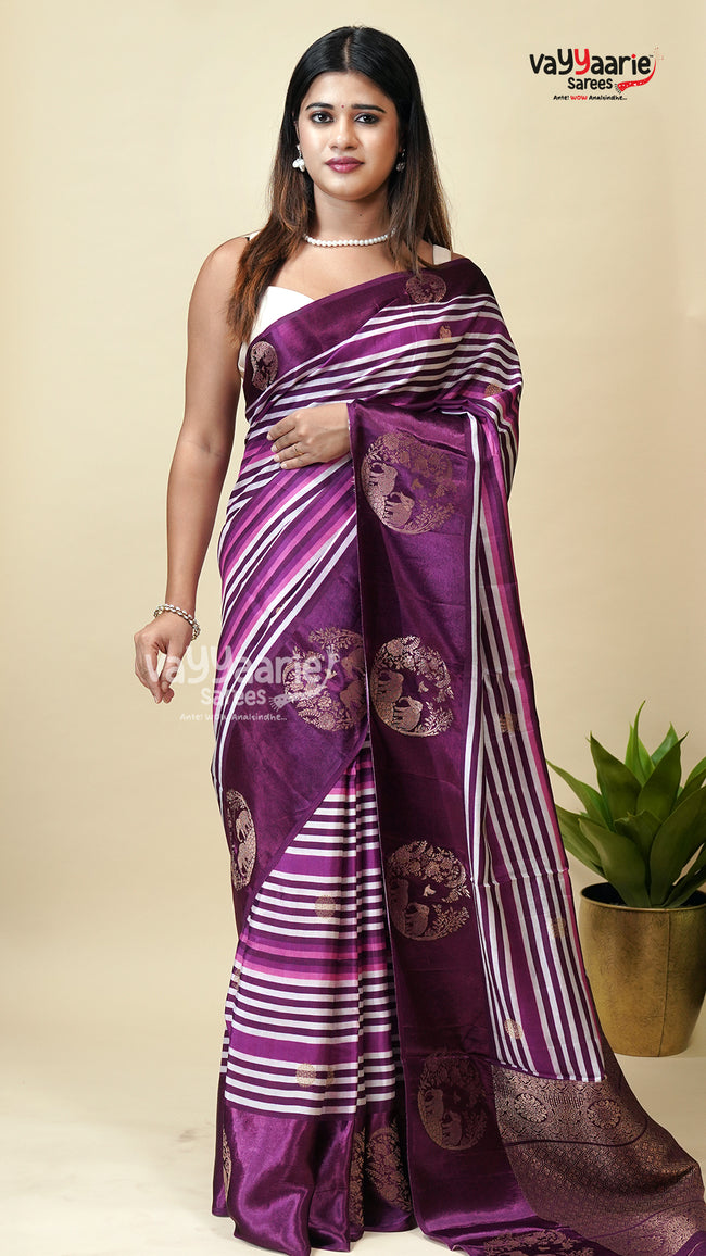 Fancy Multicolour Tissu Saree for Parties Hover Image