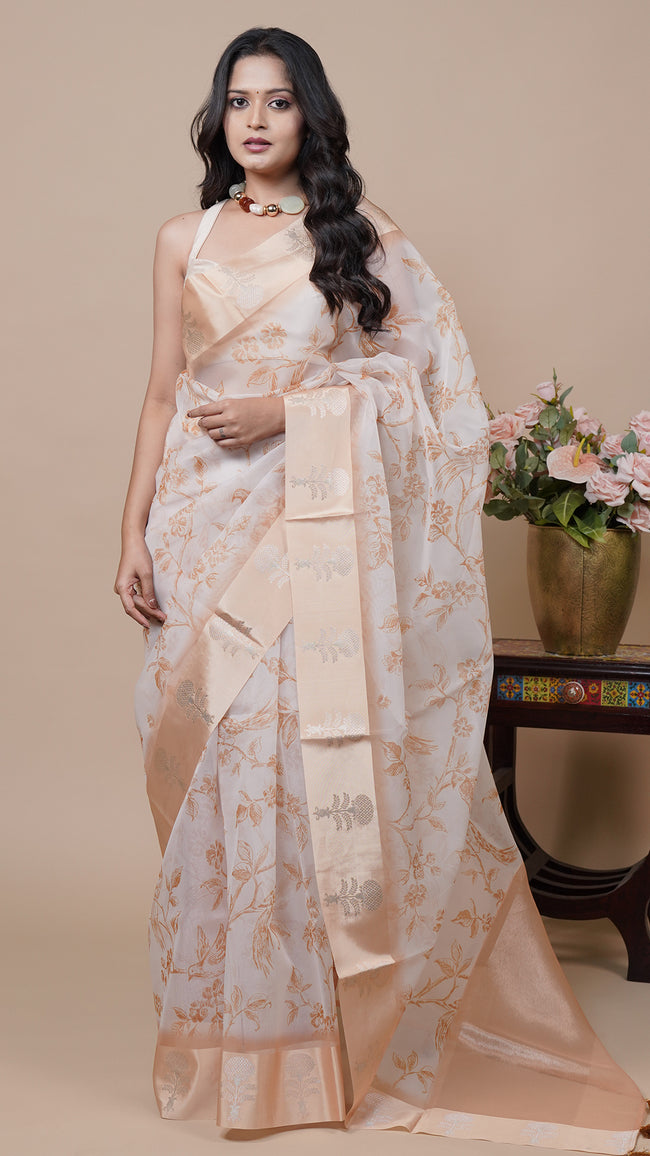 Kora Fancy Saree for Festivals Hover Image