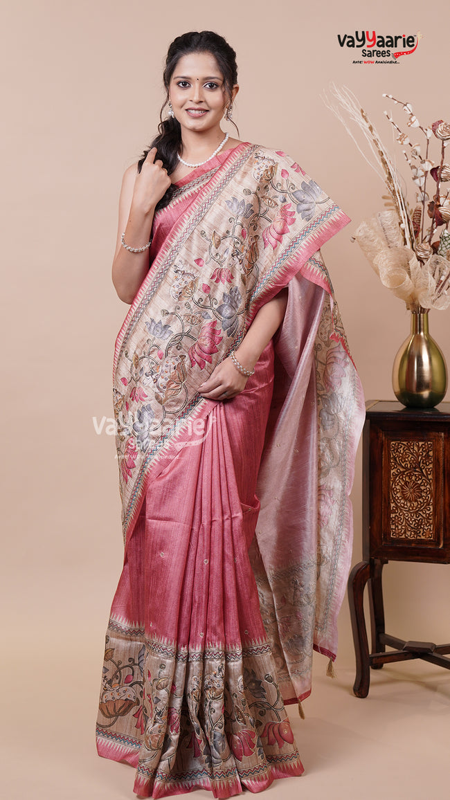 Tusser Saree for Party Wear Hover Image