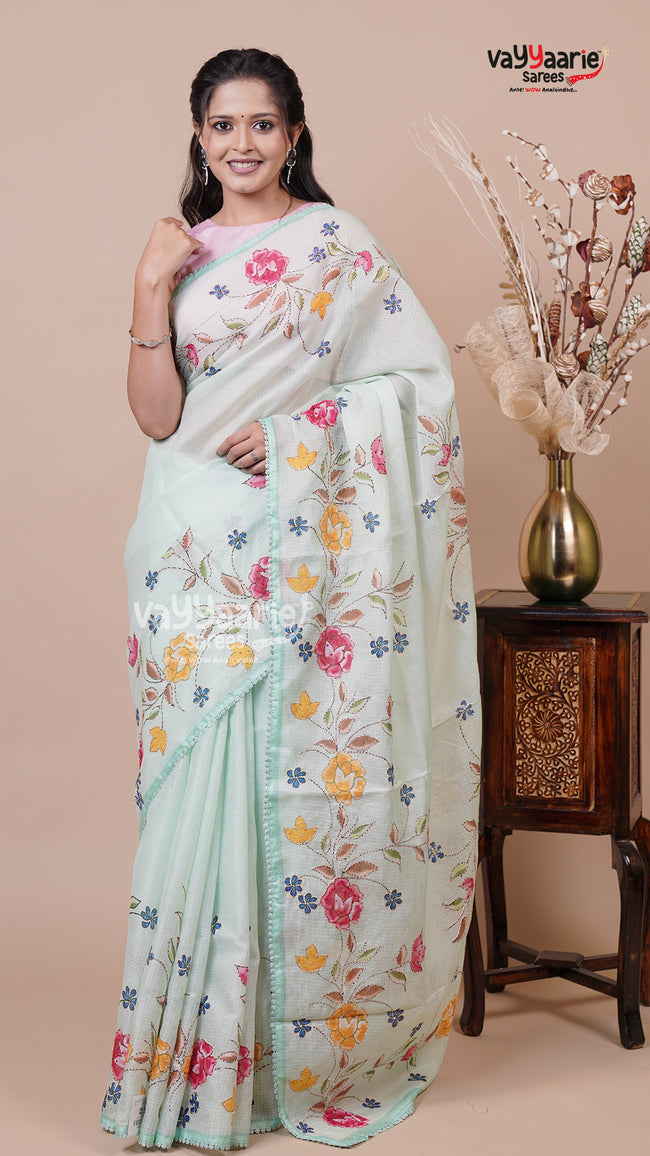 Fancy Kota Saree in Multicolour for Gifting Hover Image