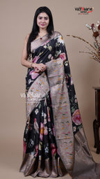 Black Tissue Fancy Saree for Everyday Elegance