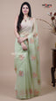 Pista Green Crush Fancy Saree for Day Events