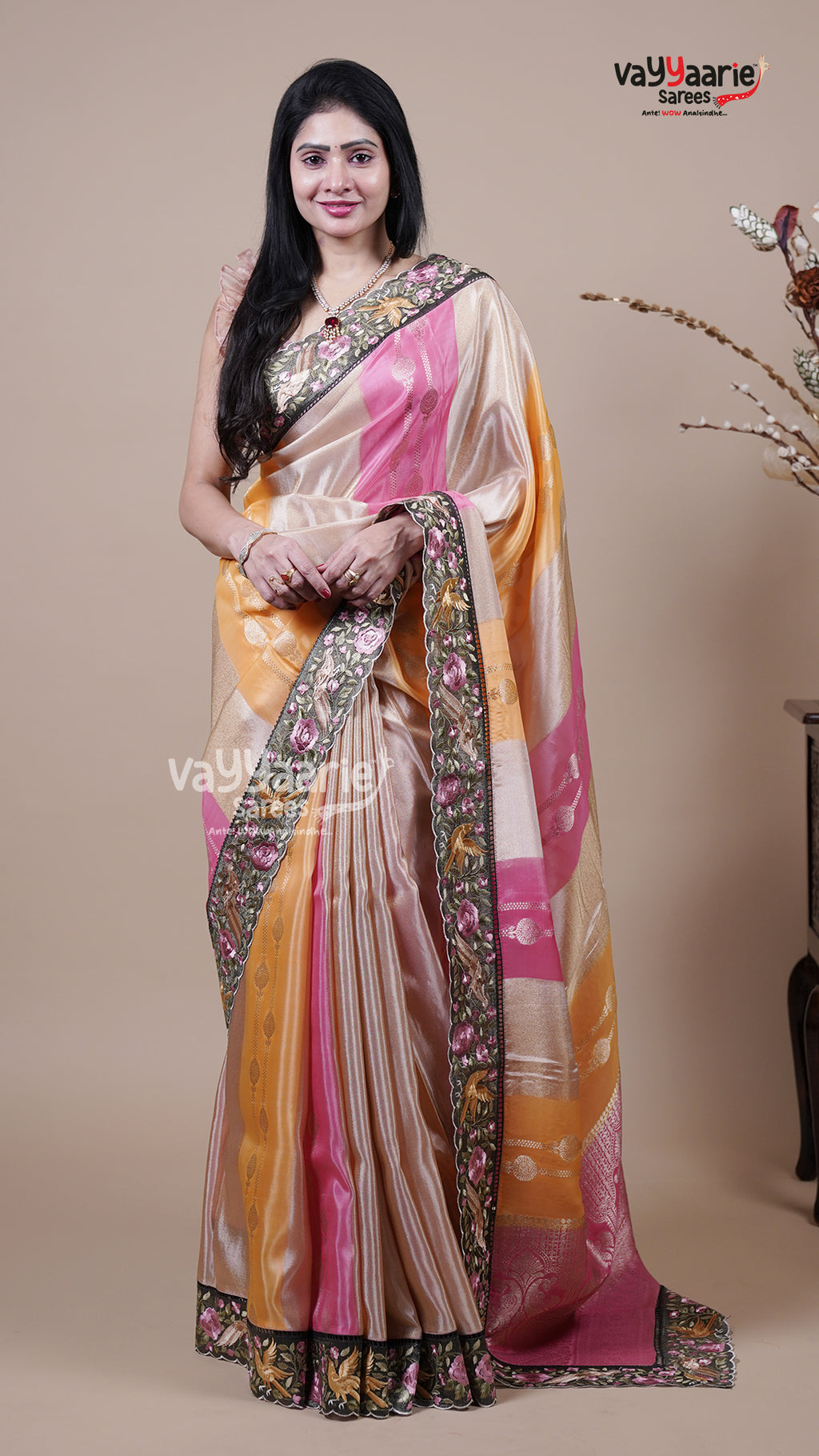 Multi Colour Tissue Fancy Saree for Everyday Elegance