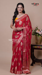 Colourful Banaras Mango Fancy Saree for Festive Wear