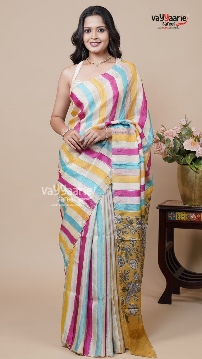 Tissue Saree in Multicolour for Gifting Hover Image