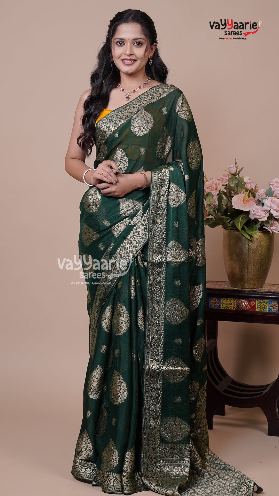 Banaras Banaras Mango Fancy Saree for Evening Functions