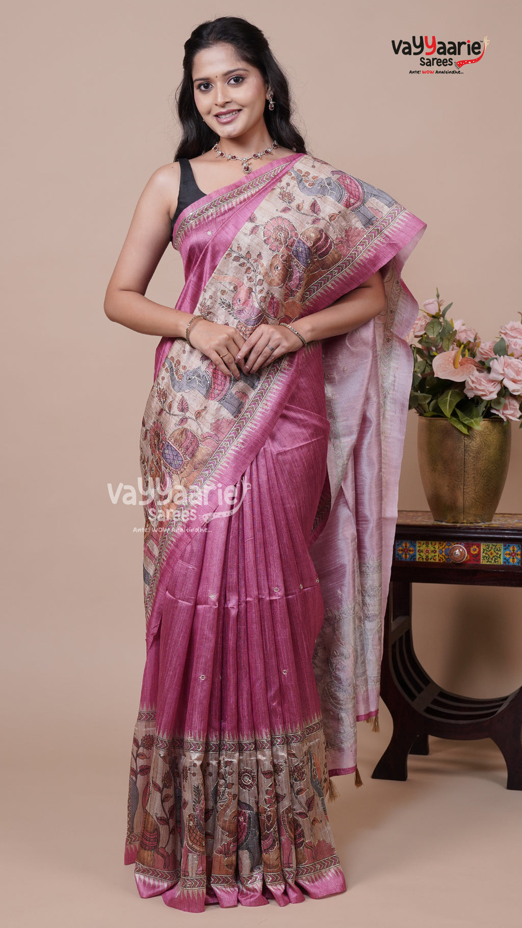Tusser Saree in Multicolour for Gifting