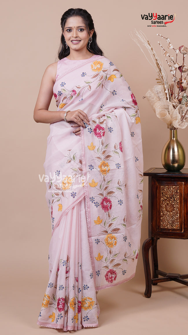 Multi Tone Fancy Kota Saree for Special Days Hover Image