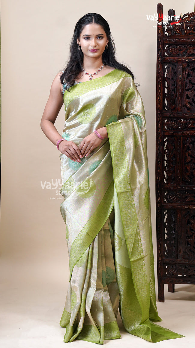 Fancy Multicolour Tissu Saree for Gifting Hover Image