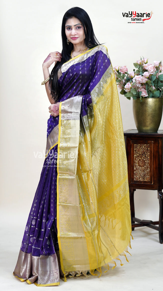 Violet Kuppadam Saree for Cultural Occasions Hover Image