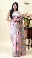 Pink Tusser Saree for Festive Day Functions