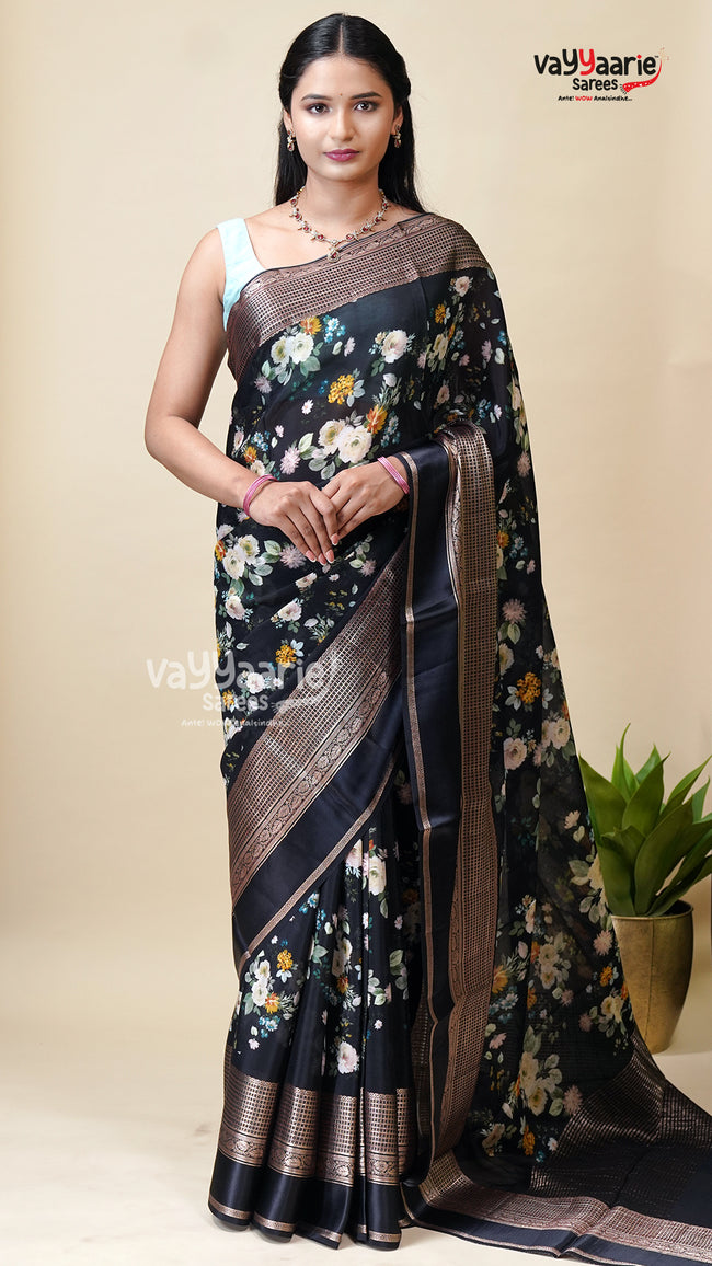 Elegant Multicolour Tissu Saree for Women Hover Image