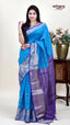 Sky Blue Kuppadam Saree for Elegant Day Wear