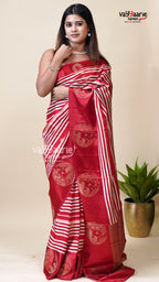 Multicolour Tissu Fancy Saree for Gifting