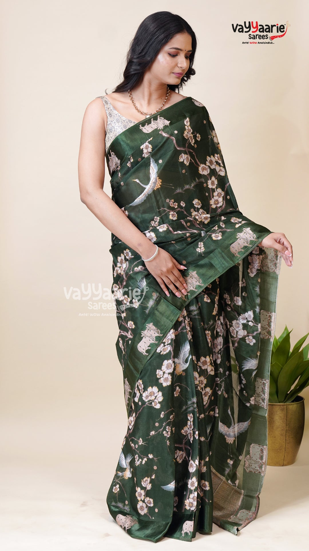 Multicolour Tissu Saree with Unstitched Blouse