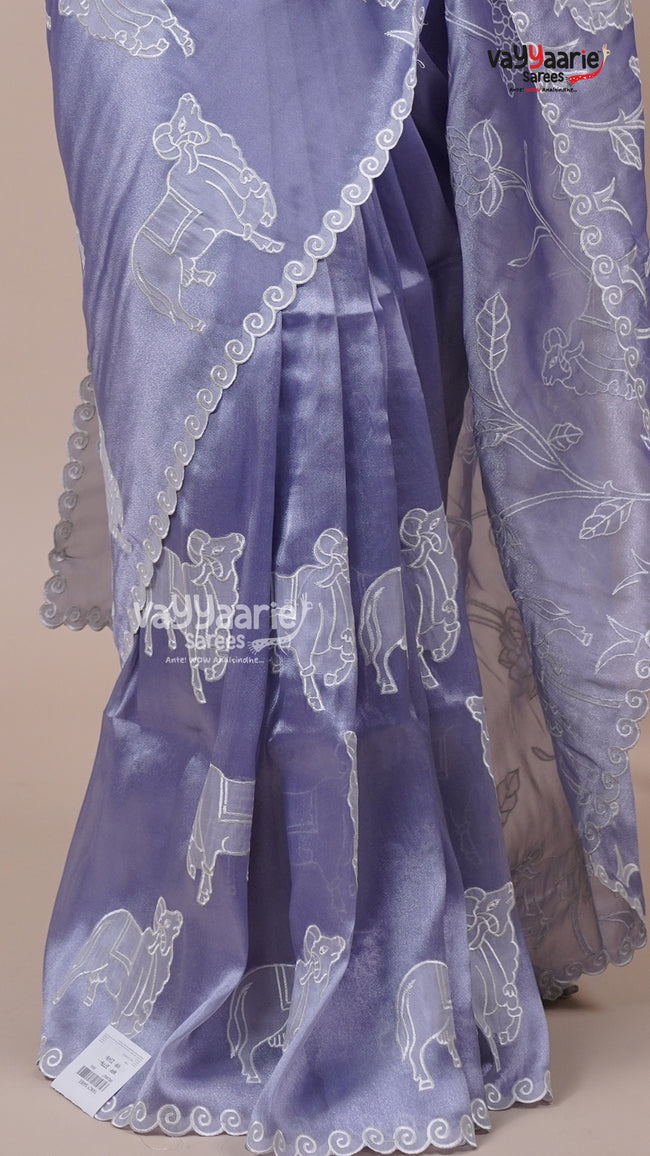 Purple Tissue Saree for Wedding Looks Main Image