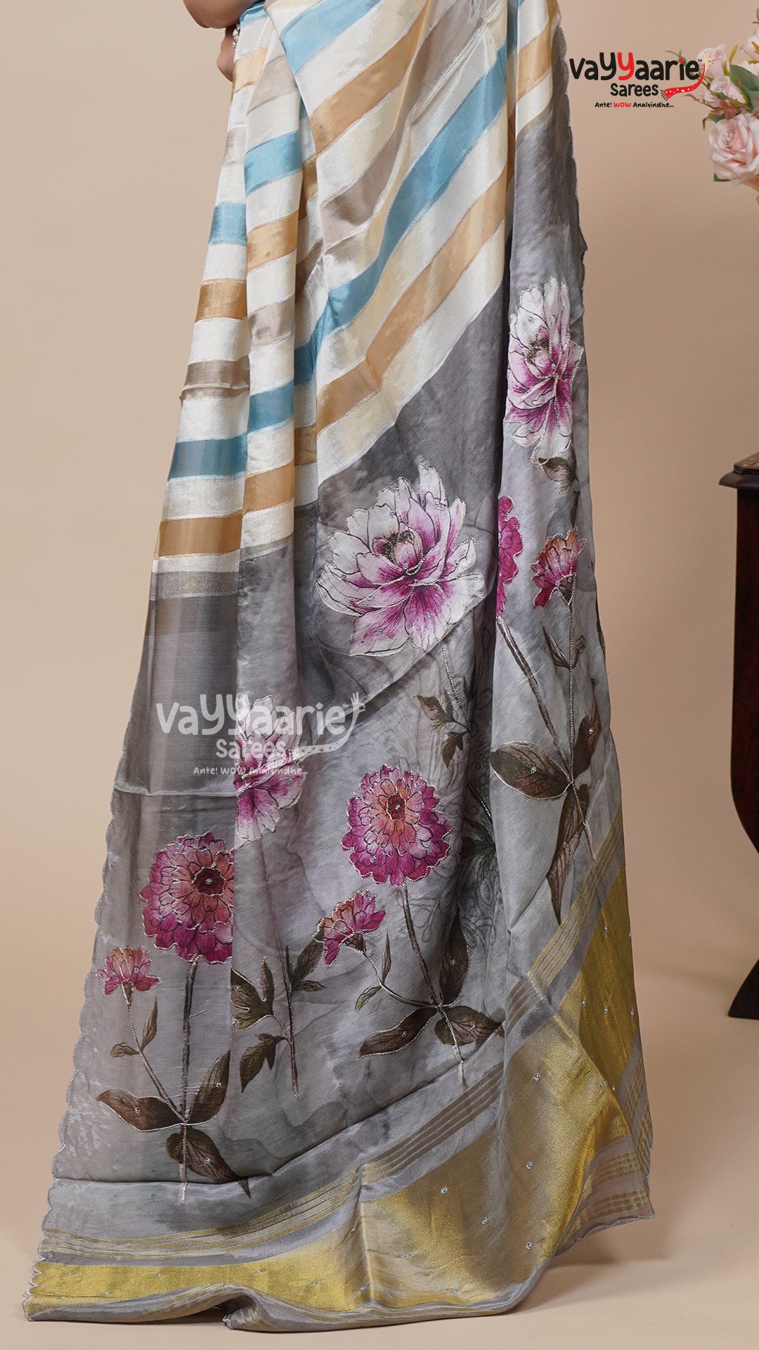 Artful Tissue Saree for Family Functions