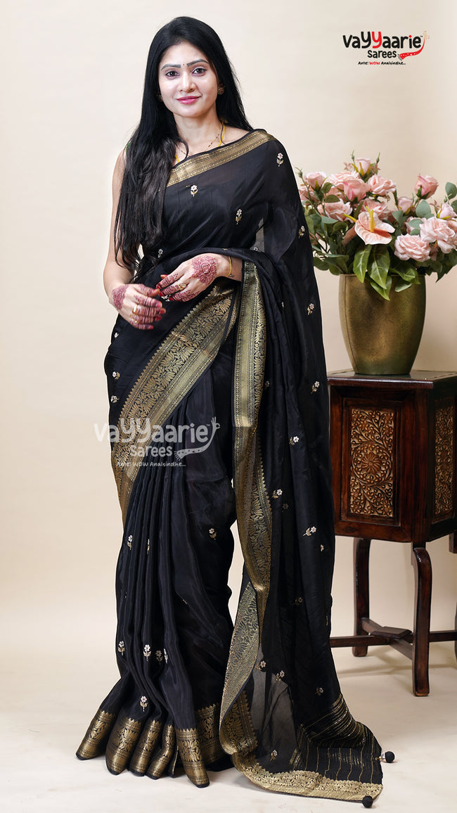 Mango Silk Designer Saree for Special Days Hover Image