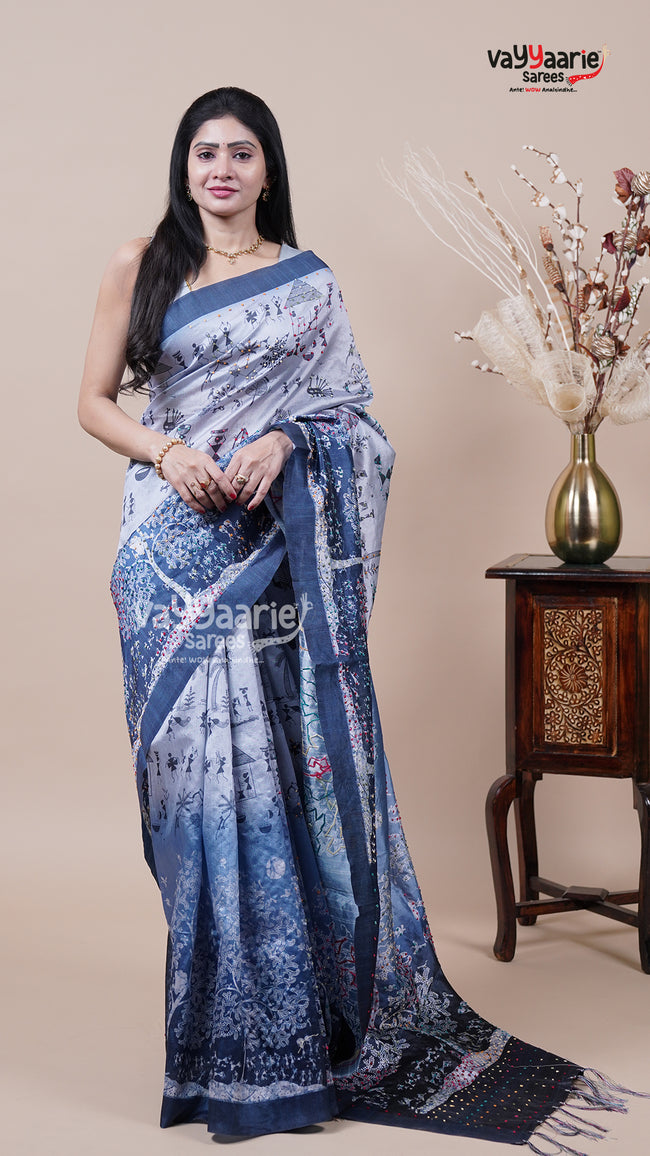 Colourful Dola Silk Saree for Festive Wear Hover Image